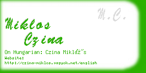 miklos czina business card